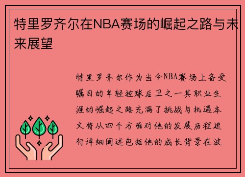 特里罗齐尔在NBA赛场的崛起之路与未来展望